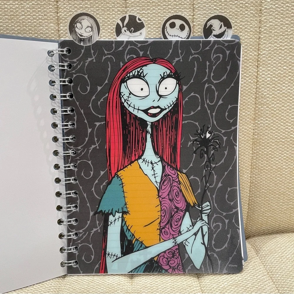 NEW Disney Nightmare Before Christmas Jack Sally Spiral‎ Notebook with Dividers